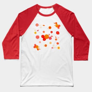 Colorful Floral Baseball T-Shirt